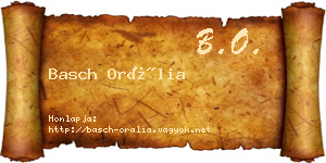 Basch Orália névjegykártya